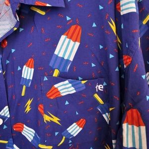 Tipsy Elves Men XXL 2XL Grand Finale Rocket Pop Popsicle Patriotic Shirt Novelty